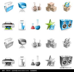 免費(fèi)辦公用品圖標(biāo)素材下載，編號358164，紅動(dòng)網(wǎng)精品制作